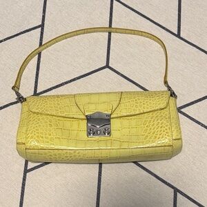 Y2K yellow vintage leather bag Danier